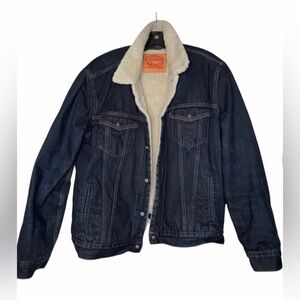 Levi's Dark Blue Sherpa Lined Jacket